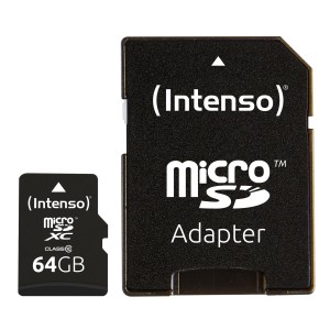 MEMORY MICRO SDXC 64GB C10/W/ADAPTER 3413490 INTENSO
