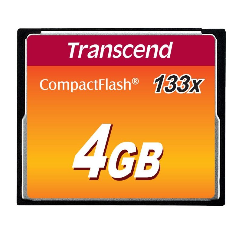 MEMORY COMPACT FLASH 4GB/SLC TS4GCF133 TRANSCEND
