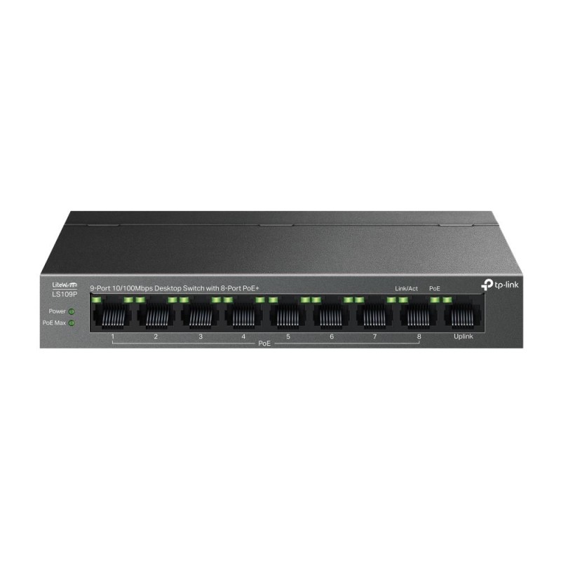 Switch|TP-LINK|LS109P|PoE+ ports 8|LS109P