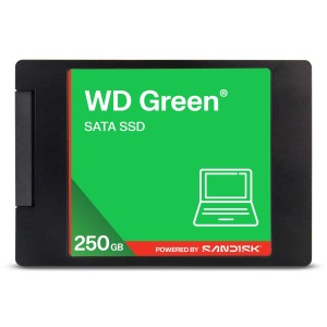 SSD|SANDISK|Green|POWERED BY SANDISK|250GB|3D NAND|Read speed 545 MBytes/sec|2,5"|MTBF 2000000 hours|WDS250G5G0A