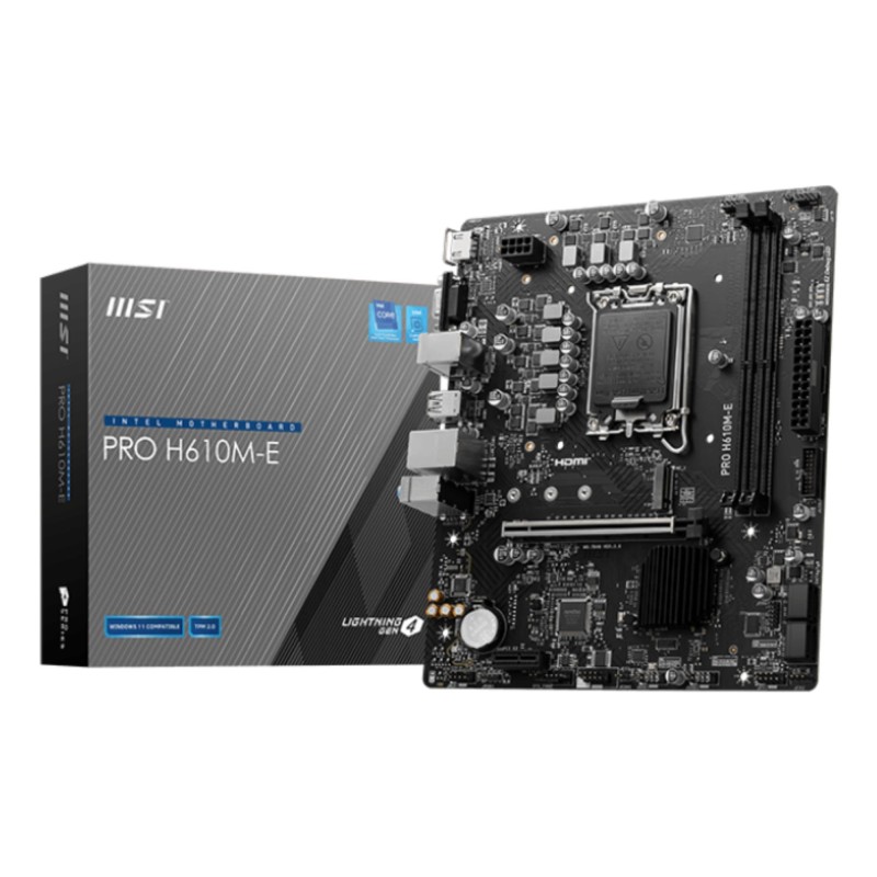 Mainboard|MSI|Intel H610|LGA1700|Micro-ATX|Memory DDR5|Memory slots 2|1xPCI-Express 1x|1xPCI-Express 16x|1xM.2|1x15pin D-sub|1xH