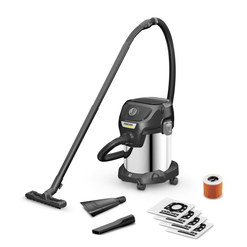 Vacuum Cleaner|KARCHER|Suction power 230 AW|Input power 1000 W|Dust capacity 17 L|Drum vacuum|Cleaning type dry&wet|Dust contain