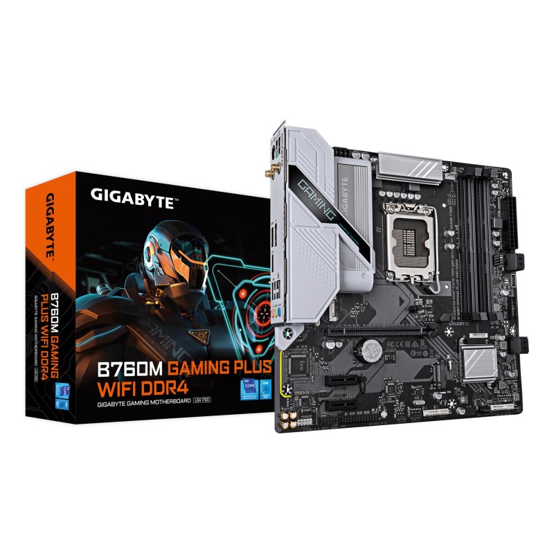 Mainboard|GIGABYTE|Intel B760 Express|LGA1700|Micro-ATX|Memory DDR4|Memory slots 4|2xPCI-Express 3.0 1x|1xPCI-Express 4.0 16x|2x