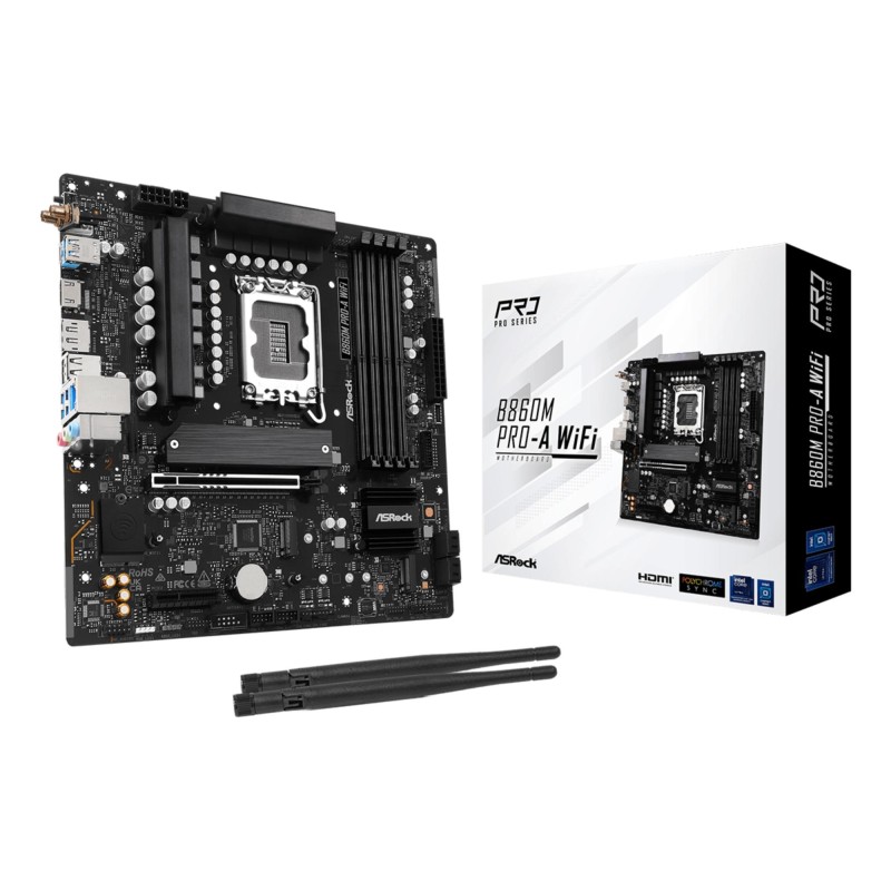 Mainboard|ASROCK|Intel B860 Express|LGA1851|Micro-ATX|Memory DDR5|Memory slots 4|B860MPRO-AWIFI