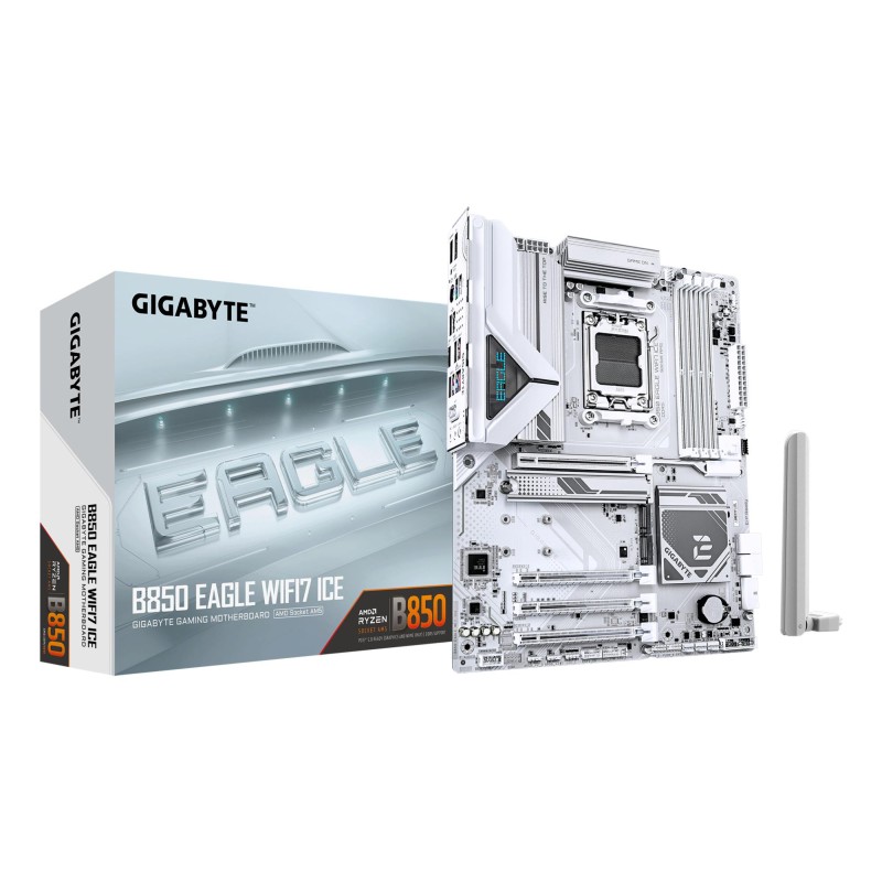 Mainboard|GIGABYTE|AMD B850|SAM5|ATX|Memory DDR5|Memory slots 4|B850EAGLEWF7ICE