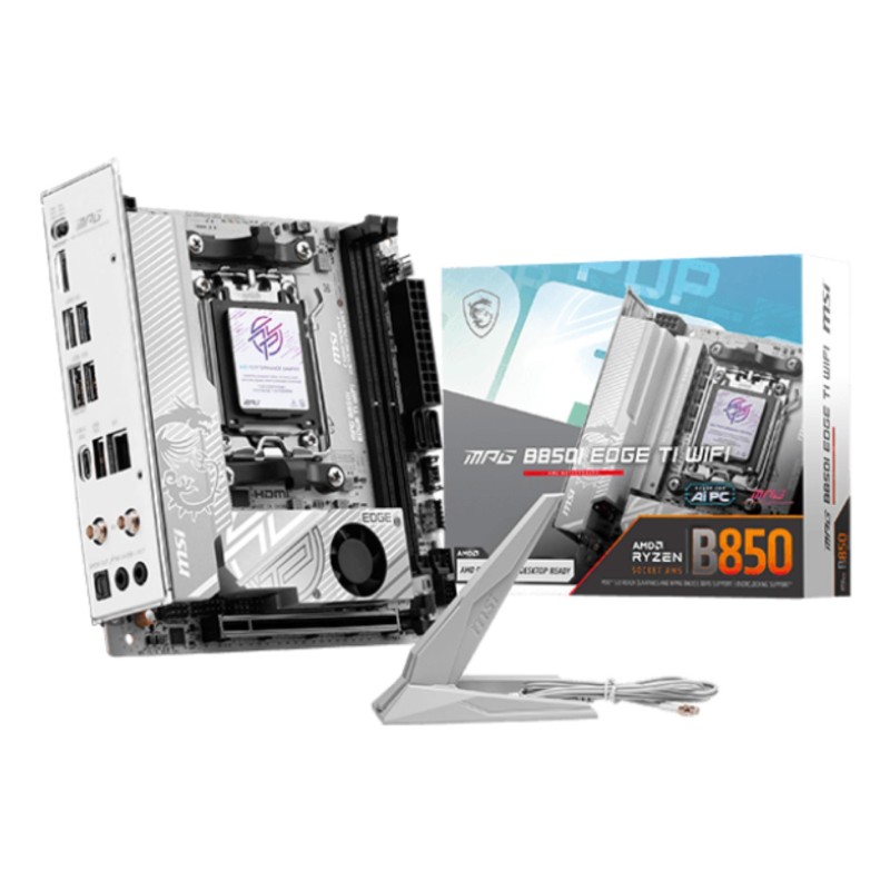 Mainboard|MSI|AMD B850|SAM5|Mini-ITX|Memory DDR5|Memory slots 2|MPGB850IEDGETIWIFI