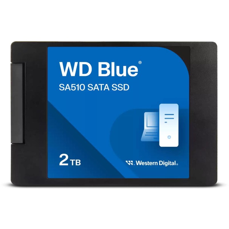 SSD|SANDISK|Blue SA510|POWERED BY SANDISK|2TB|Write speed 520 MBytes/sec|Read speed 560 MBytes/sec|2,5"|TBW 500 TB|MTBF 1750000 