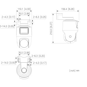 PT IP-KAAMERA VÄLISTINGIMUSTESSE IPC-PTS1439B-E2-S-PV-0360B Smart Dual Light Active Deterrence - 4 Mpx 3.6 mm DAHUA