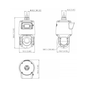 KIIRE IP-KUPPELKAAMERA VÄLISTINGIMUSTESSE SDT4E225-4F-GB-A PANORAAMILINE WizSense Smart Dual Light - 1080p - 3.7 Mpx 5 ... 125 m