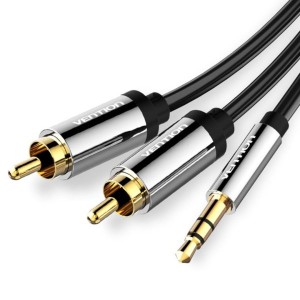 CABLE AUDIO 3.5MM TO 2XRCA/2M BCFBH VENTION