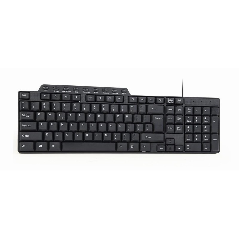 KEYBOARD MULTIMEDIA USB ENG/BLACK KB-UM-104 GEMBIRD
