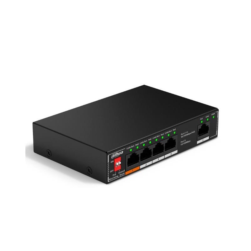 Switch|DAHUA|PoE ports 4|60 Watts|SF1005P