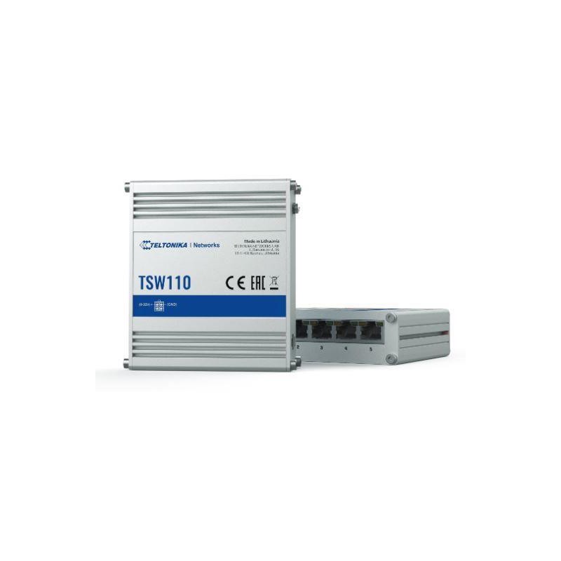 Switch|TELTONIKA|TSW110|Desktop/pedestal|DIN Rail|TSW110