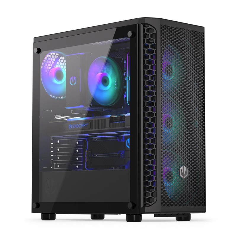 Case|ENDORFY|Signum 300 ARGB|MidiTower|Case product features Transparent panel|Not included|ATX|MicroATX|MiniITX|Colour Black|EY