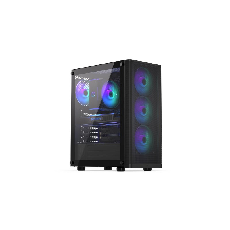 Case|ENDORFY|Ventum 200 ARGB|MidiTower|Case product features Transparent panel|Not included|ATX|MicroATX|MiniITX|Colour Black|EY