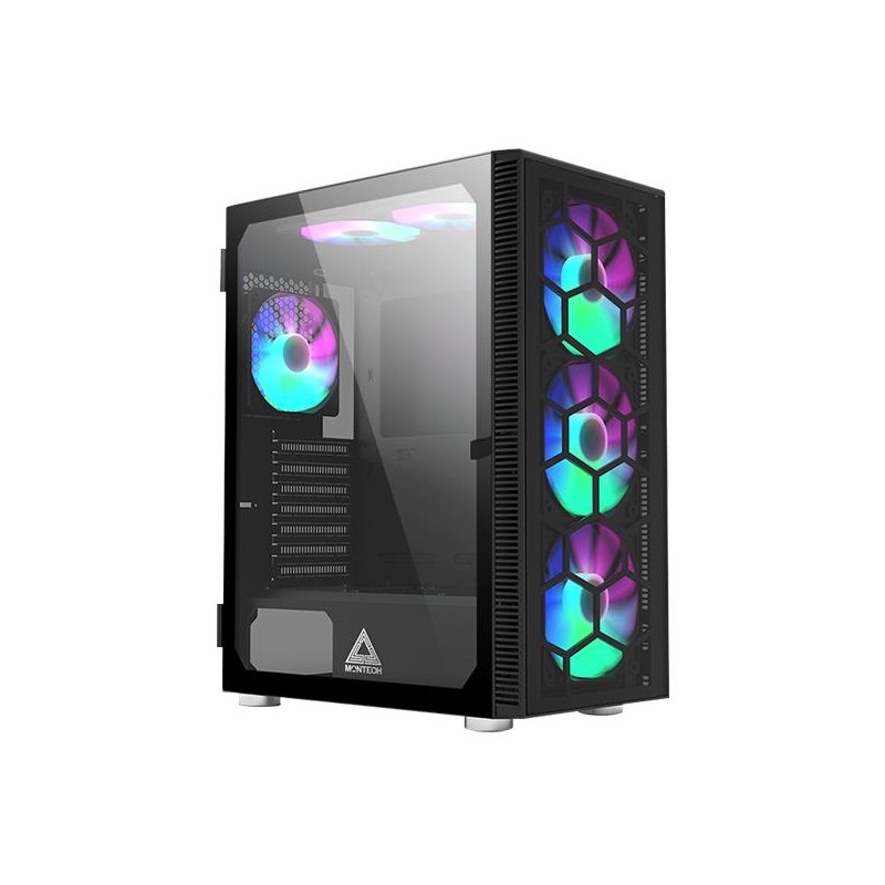 Case|MONTECH|X3 Glass|MidiTower|Not included|Colour Black|X3GLASS(B)