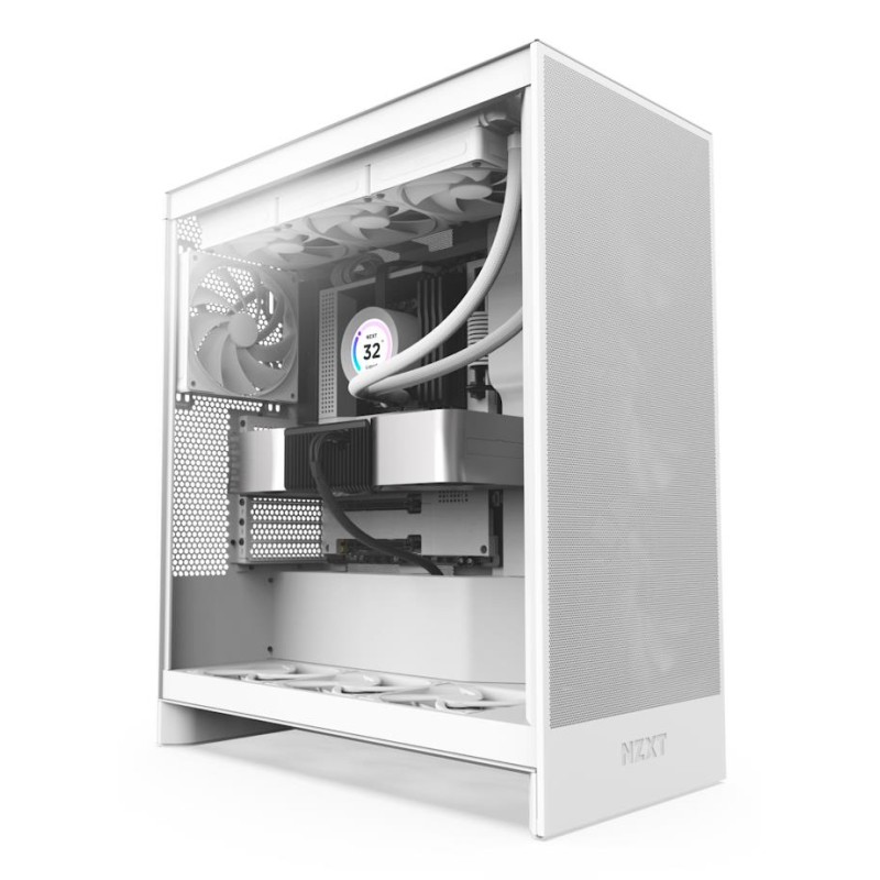 Case|NZXT|H7 Flow|MidiTower|ATX|EATX|MicroATX|MiniITX|Colour White|CM-H72FW-01