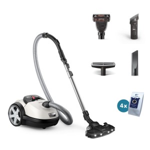 Vacuum Cleaner|PHILIPS|Performer LED 8000 Series|Bagged/For carpets|900 Watts|Noise 75 dB|White|Weight 5.3 kg|XD8142/12