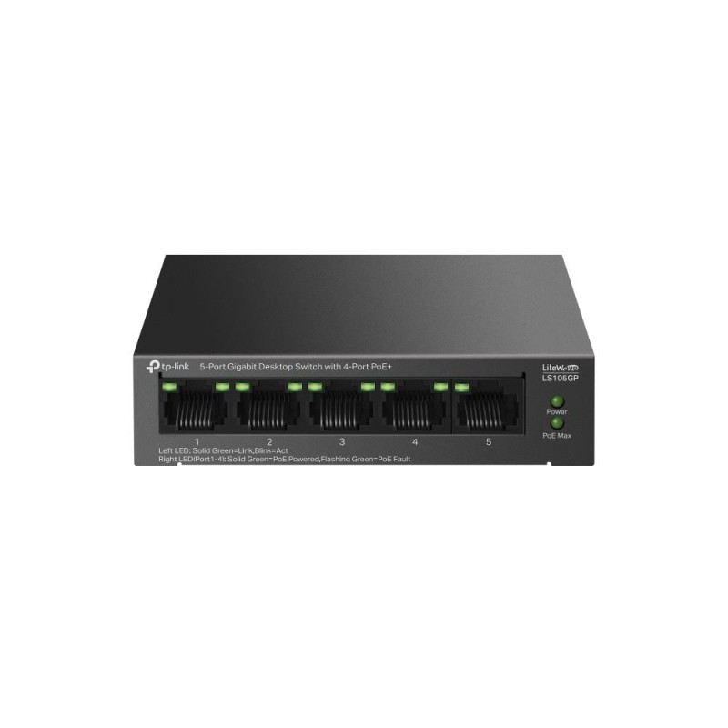 Switch|TP-LINK|LS105GP|PoE+ ports 4|LS105GP