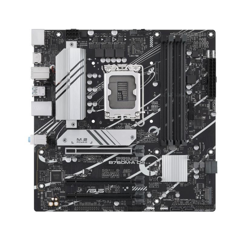 Mainboard|ASUS|Intel B760 Express|LGA1700|Micro-ATX|Memory DDR4|Memory slots 4|1xPCI-Express 4.0 16x|2xM.2|1xHDMI|1xDisplayPort|