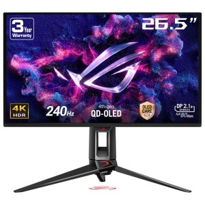 Monitor|ASUS|26.5 "|3840 x 2160 pixels|4K Ultra HD|Native aspect ratio 16:9|QD-OLED|Flat|90LM0B30-B01971