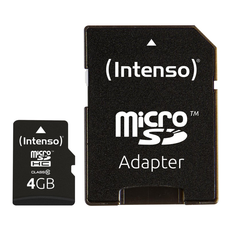 MEMORY MICRO SDHC 4GB C10/W/ADAPTER 3413450 INTENSO