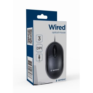 MOUSE USB OPTICAL/BLACK MUS-U-01 GEMBIRD