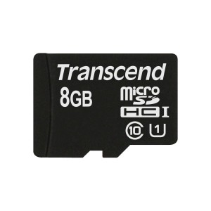 MEMORY MICRO SDHC 8GB W/ADAPT/UHS-I C10 TS8GUSDU1 TRANSCEND