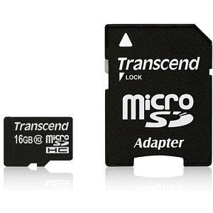 MEMORY MICRO SDHC 16GB W/ADAPT/UHS-I C10 TS16GUSDU1 TRANSCEND