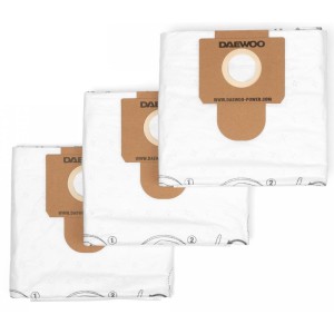 Vacuum Cleaner Accessory|DAEWOO|Textile Dust Bag 3pcs|Model DAVC 60TB|White|For DAVC 6025S, DAVC 6030S|DAVC60TB