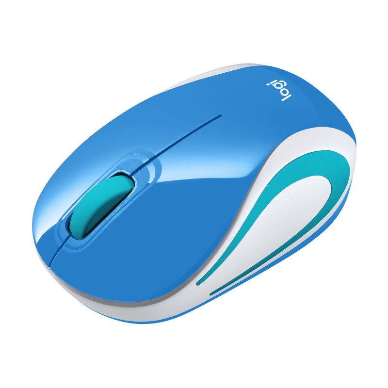 MOUSE USB OPTICAL WRL M187/BLUE 910-002733 LOGITECH