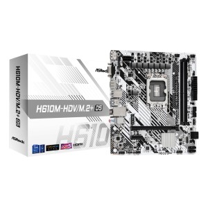 Mainboard|ASROCK|Intel H610|LGA1700|Micro-ATX|Memory DDR5|Memory slots 2|1xPCI-Express 3.0 1x|1xPCI-Express 4.0 16x|1xM.2|1x15pi