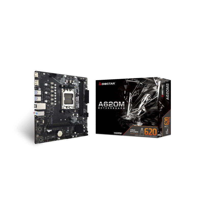 Mainboard|BIOSTAR|AMD A620|SAM5|Micro-ATX|Memory DDR5|Memory slots 2|A620MS