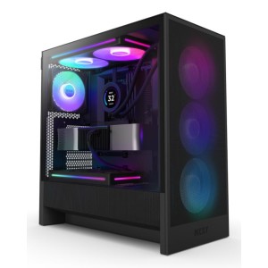 Case|NZXT|H5 FLOW RGB 2024|MidiTower|Case product features Transparent panel|Not included|ATX|EATX|MicroATX|MiniITX|Colour Black