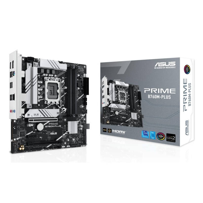 Mainboard|ASUS|Intel B760 Express|LGA1700|Micro-ATX|Memory DDR5|Memory slots 4|1xPCI-Express 4.0 1x|2xPCI-Express 4.0 16x|2xM.2|