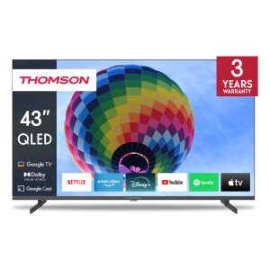TV Set|THOMSON|43"|4K/Smart|QLED|3840x2160|Wireless LAN|Bluetooth|Google TV|Black|43QG4S14
