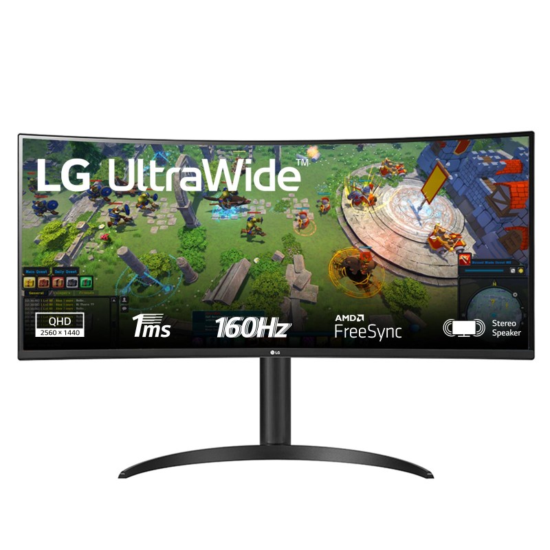 LCD Monitor|LG|34WP65CP-B|34"|Gaming/Curved/21 : 9|Panel VA|3440x1440|21:9|160Hz|Matte|1 ms|Speakers|Height adjustable|Tilt|Colo