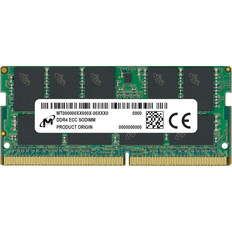 Server Memory Module|MICRON|DDR4|16GB|ECC|3200 MHz|CL 22|1.2 V|MTA9ASF2G72HZ-3G2R