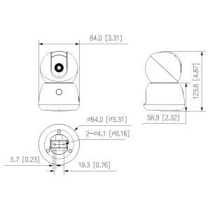 IP PTZ CAMERA INDOOR H5B Hero B1 Wi-Fi - 5 Mpx 3.6 mm DAHUA