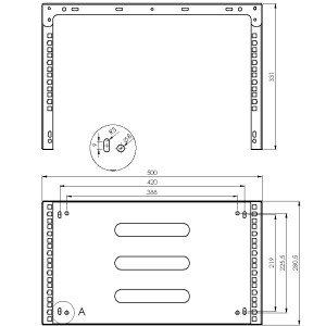 MOUNT RACK FRAME WRH19-6U/4U-330B STALFLEX