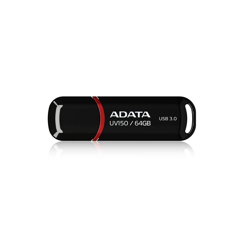 4713435799291MEMORY DRIVE FLASH USB3.1 64GB/BLACK AUV150-64G-RBK ADATA