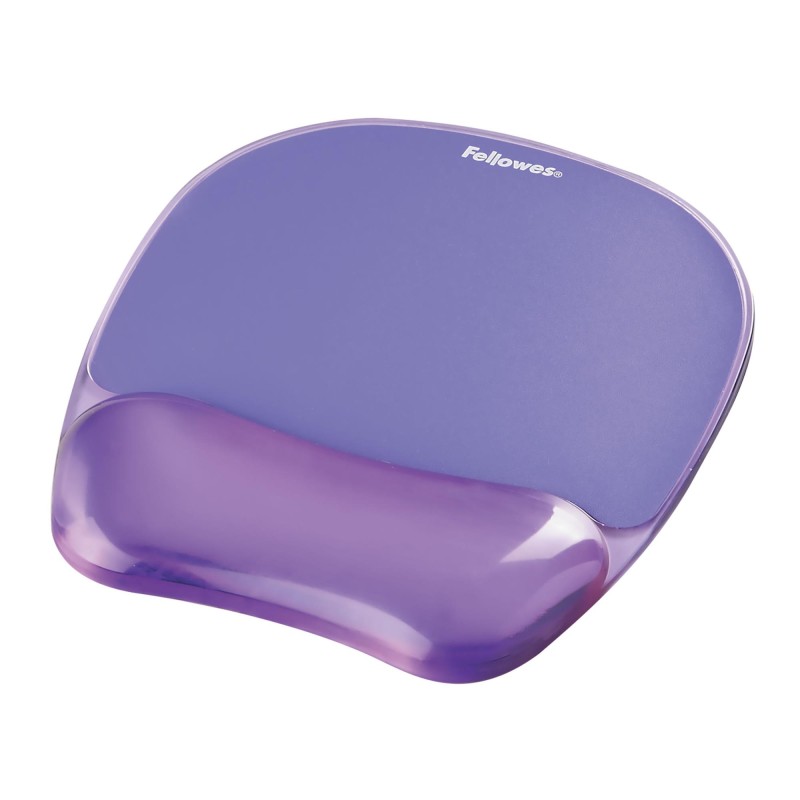 077511914416MOUSE PAD CRYSTAL GEL/PURPLE 9144104 FELLOWES