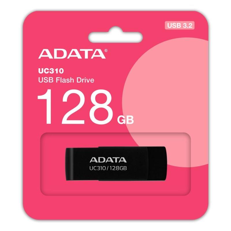 4711085941947MEMORY DRIVE FLASH USB3.2 128G/BLACK UC310-128G-RBK ADATA