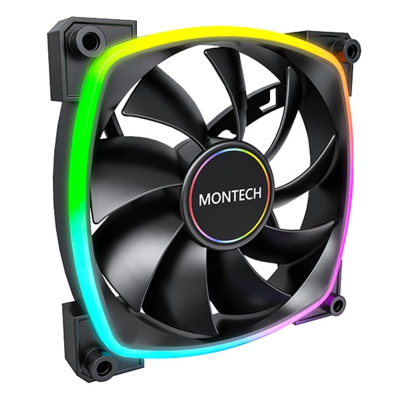 4710562747287CASE FAN 140MM/AX140 PWM BLACK MONTECH