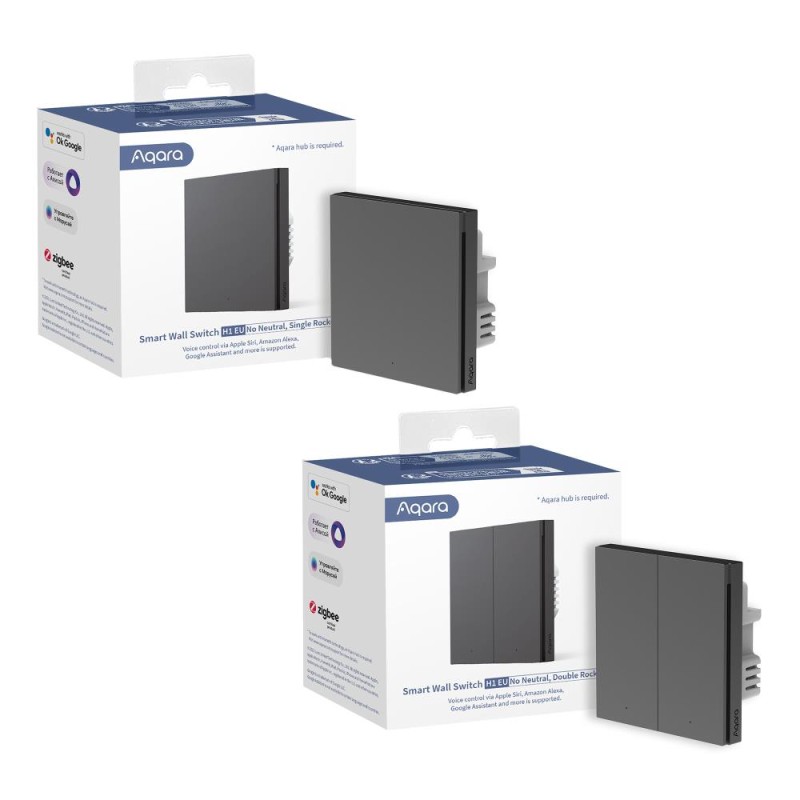 6975833354924SMART HOME WIRED SWITCH SINGLE/WS-EUK01 GREY AQARA