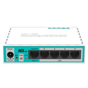 NET ROUTER 10/100M 5PORT/HEX LITE RB750R2 MIKROTIK