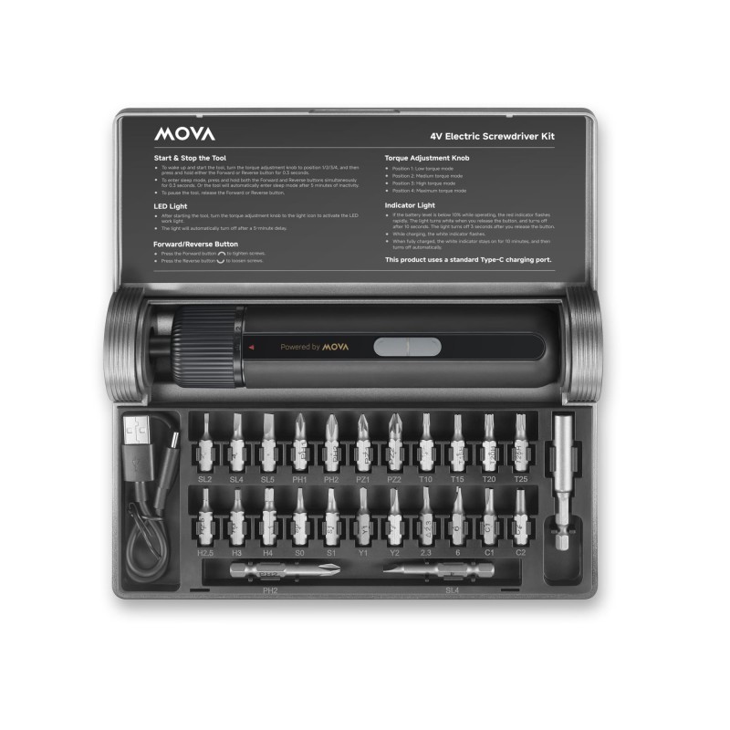 6978879340050ELECTRIC SCREWDRIVER 4V 8N/MSD008 MOVA