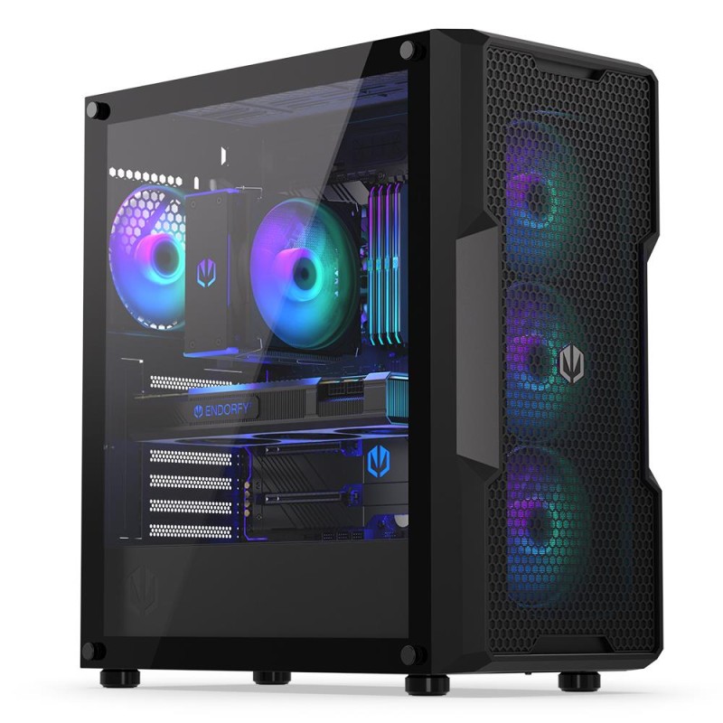 5903018666280Case|ENDORFY|Regnum 400 ARGB|MidiTower|Case product features Transparent panel|Not included|ATX|MicroATX|MiniITX|Colour Black|EY