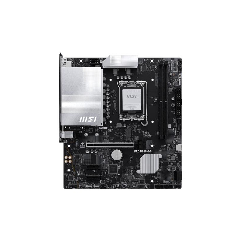 4711377337977Mainboard|MSI|Intel H810|LGA1851|Micro-ATX|Memory DDR5|Memory slots 2|PROH810M-B