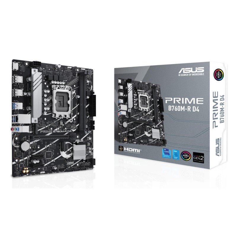 4711387423769Mainboard|ASUS|Intel B760 Express|LGA1700|Micro-ATX|Memory DDR4|Memory slots 2|2xPCI-Express 4.0 1x|1xPCI-Express 4.0 16x|2xM.2|